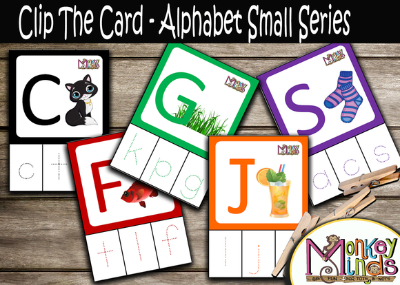 CLIP THE CARD - ALPHABET SMALL SERIES - Monkey Minds