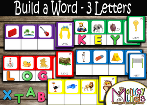 LANGUAGE - BUILD A WORD - 3 LETTERS - Monkey Minds