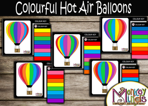 MATCH IT - COLOURFUL HOT AIR BALLOONS - Monkey Minds