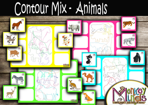 MATCH IT - CONTOUR MIX - ANIMALS - Monkey Minds