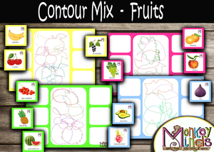 MATCH IT - CONTOUR MIX - FRUITS - Monkey Minds