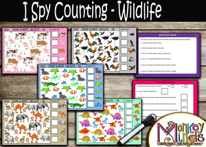 MATH - I SPY COUNTING - WILDLIFE - Monkey Minds