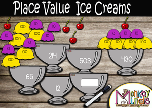 MATH - PLACE VALUE ICE CREAM - Monkey Minds