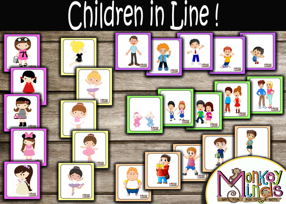 ORDER & SEQUENCE - CHILDREN IN LINE ! - Monkey Minds