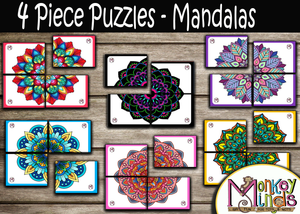 PUZZLE - 4 PIECE - MANDALAS - Monkey Minds