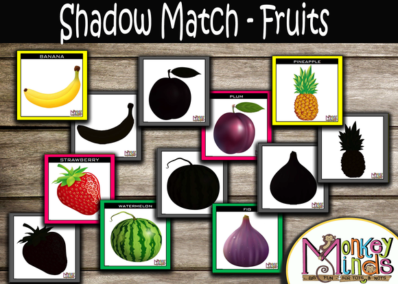 SHADOW MATCH - FRUITS - Monkey Minds