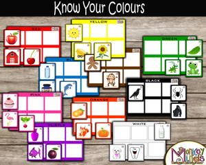 SORTING MATS - KNOW YOUR COLOURS - Monkey Minds