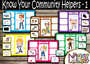 SORTING MATS - KNOW YOUR COMMUNITY HELPERS - 1 - Monkey Minds