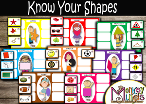 SORTING MATS - KNOW YOUR SHAPES - Monkey Minds