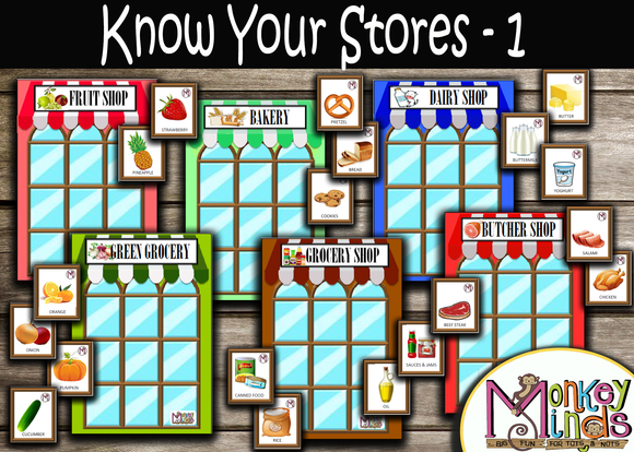 SORTING MATS - KNOW YOUR STORES - 1 - Monkey Minds