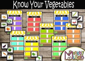 SORTING MATS - KNOW YOUR VEGETABLES - Monkey Minds