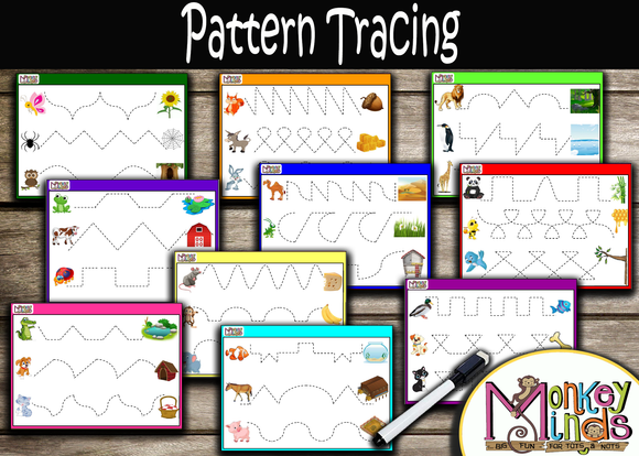 PRE WRITING SKILS - PATTERN TRACING - Monkey Minds